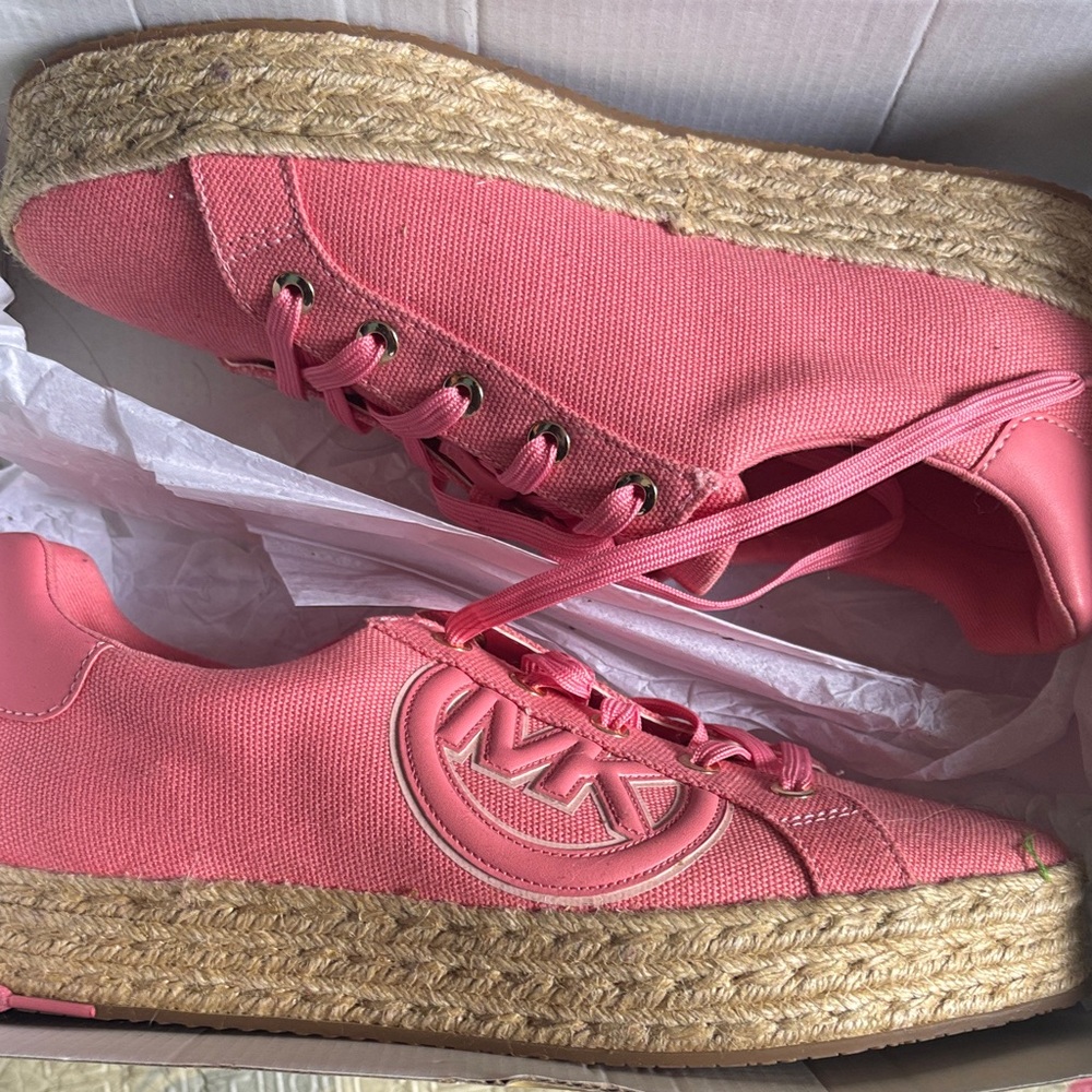 Michael Kors Vibrant Pink Espadrille Shoes